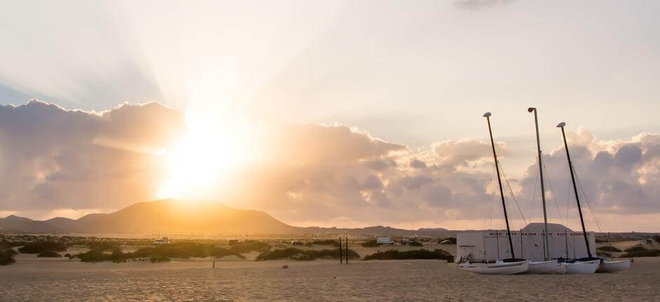 Brettseiling på Flag Beach i Corralejo, Brettseilingsteder på Fuerteventura