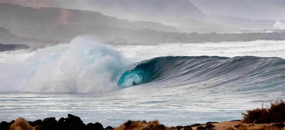 Bodyboarding i La izquierda de La Santa + Bodyboardingsteder på Lanzarote 