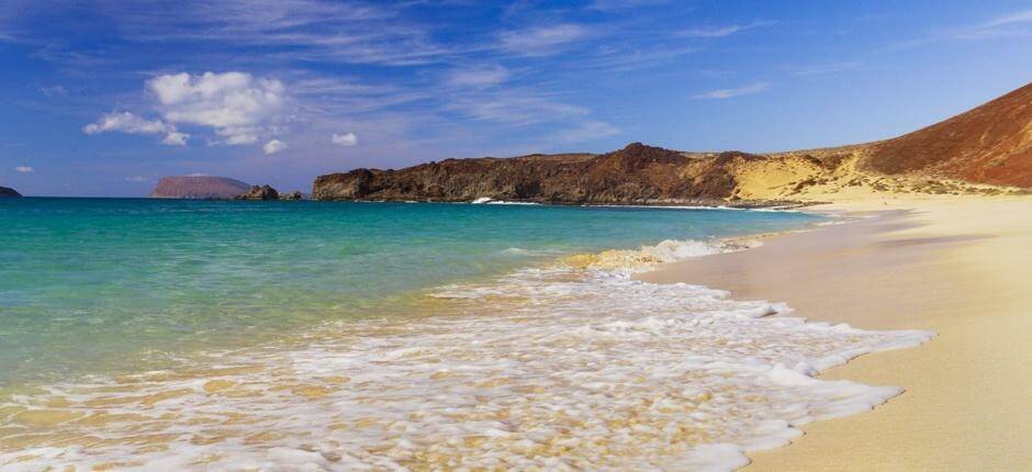 Las Conchas-stranden + Urørte strender på Lanzarote