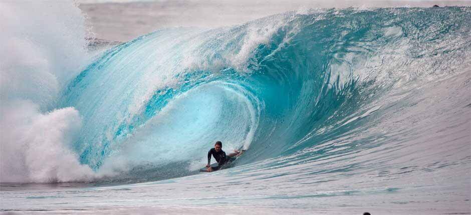 Bodyboarding i La izquierda de La Santa + Bodyboardingsteder på Lanzarote 